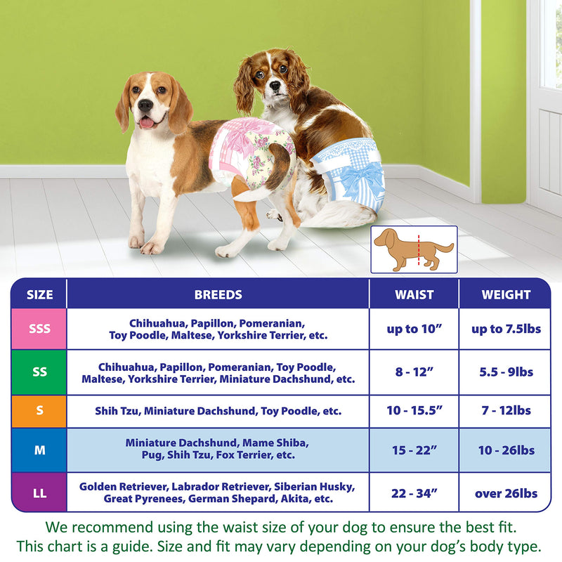 [Australia] - Hartz Disposable Dog Diapers with FlashDry Gel Technology M  15" - 22" waist, 10 - 26 lbs Diaper 