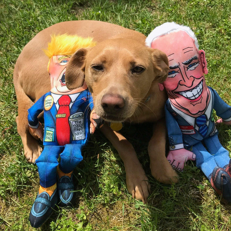 [Australia] - FUZZU 2020 Election Collection: Special Edition Donald & Joe Biden Political Parody Dog Toys – Medium 12” Size Toy 