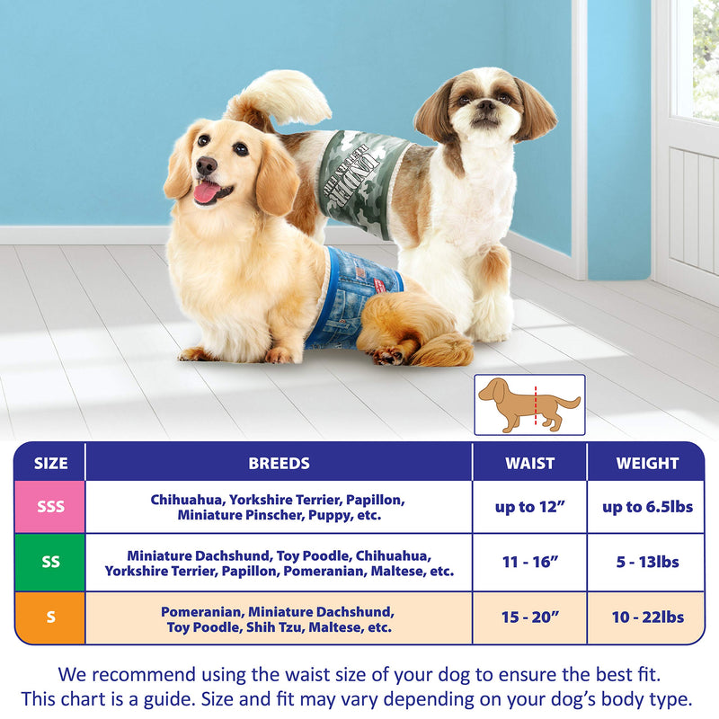 [Australia] - Hartz Disposable Dog Diapers with FlashDry Gel Technology S 15" - 20" waist, 10 - 22 lbs Male Wrap 