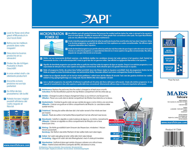 [Australia] - API Aquarium Filter Pad Super Micro Not Applicable 