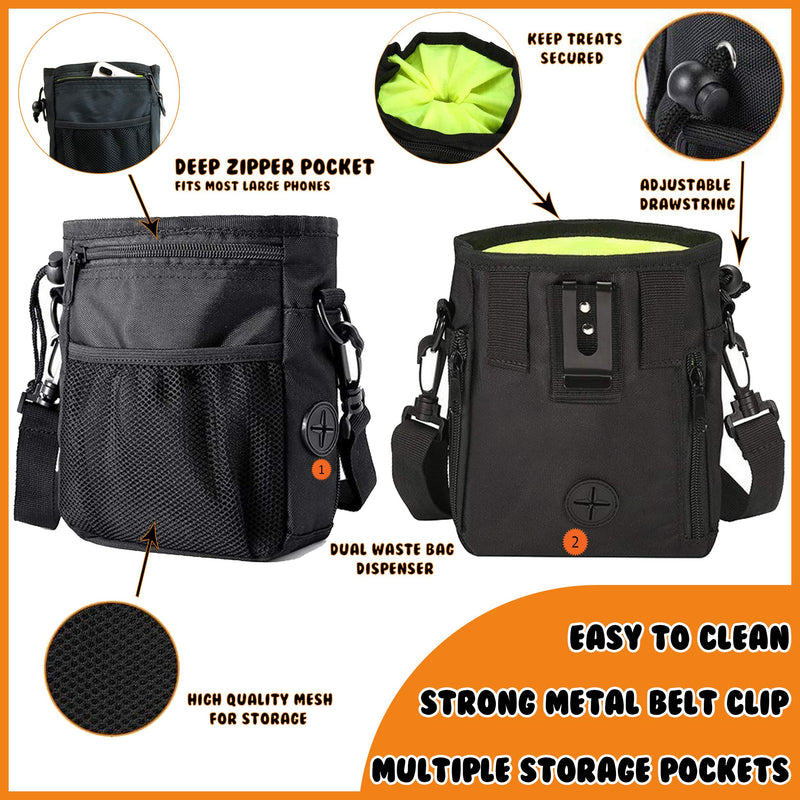 [Australia] - PupsNTails Dog Training Kit - Puppy and Dog Training Treat Pouch,Adjustable Training Clicker,House Training Doorbells,Collapsible Dog Bowl,Whistle-Tools for Small to Large Dogs 