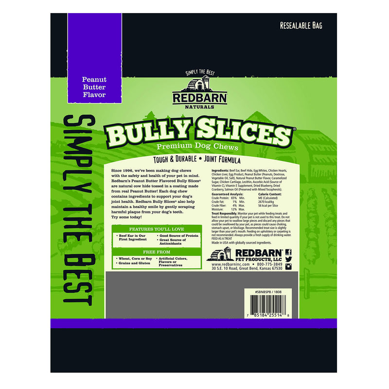 [Australia] - Red Barn Naturals Bully Slices Beef Dog Chews, Peanut Butter, 9 Ounce, 3 Pack 