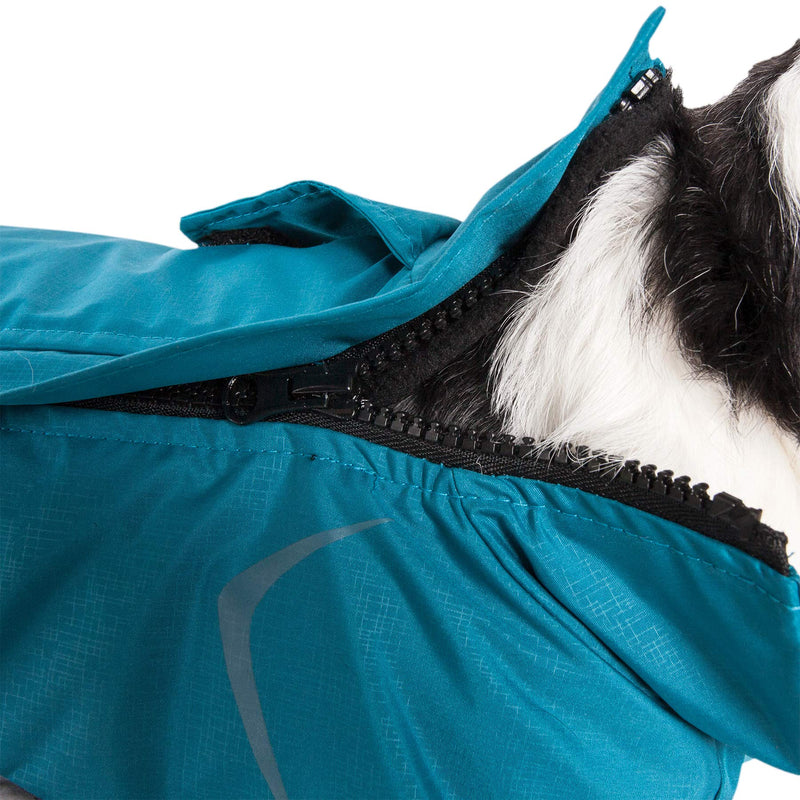 [Australia] - DOGHELIOS 'Blizzard' Full-Bodied Comfort-Fitted Adjustable and 3M Reflective Winter Insulated Pet Dog Coat Jacket w/ Blackshark Technology, Small, Blue 