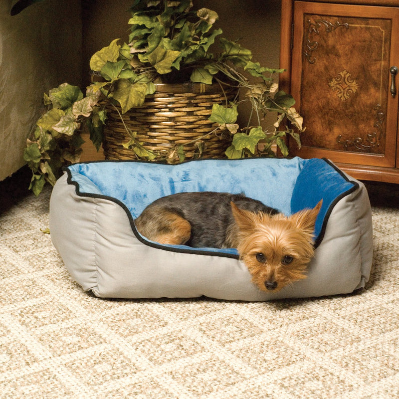 [Australia] - K&H Pet Products Self-Warming Lounge Sleeper Pet Bed Gray/Blue Standard Packaging 