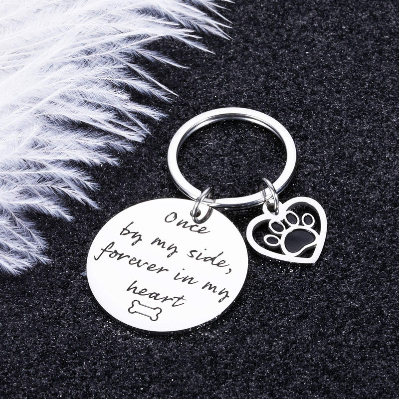 Loss of Pet Dog Cat Memorial Keychain Pet Sympathy Gift for Women Men Pet Lover Dog Cat Bereavement Remembrance Pawprints Gifts for Kids Family Friends Sisters Daughter Son Forever in My Heart - PawsPlanet Australia