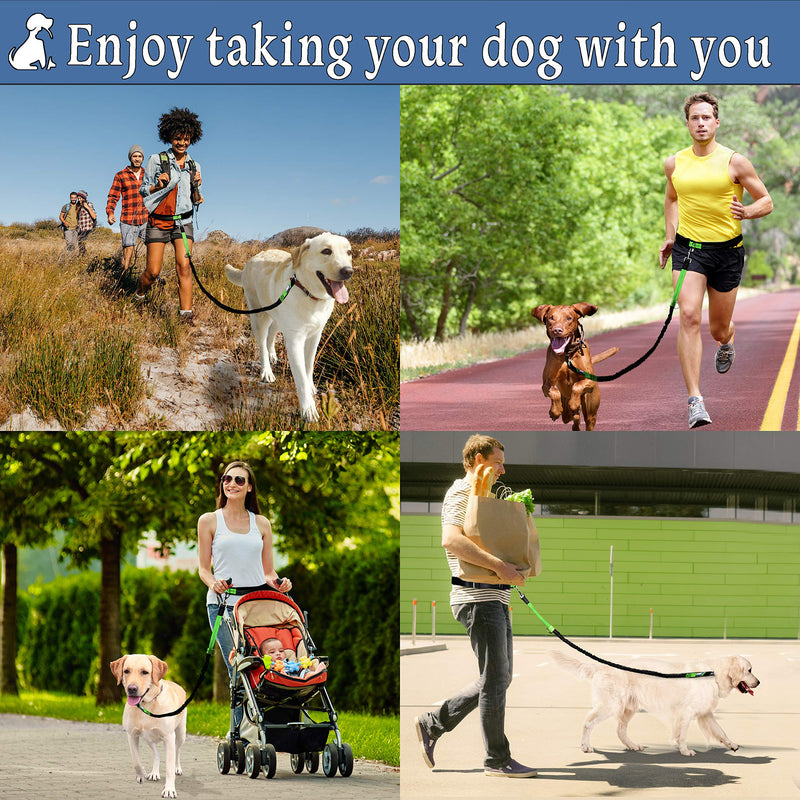 Fuzzy Friends Hands Free Dog Leash. A Great Running Leash for Dogs That Gives You Freedom to Run Together. As a Waist Leash for Large Dogs, This Bungee Dog Leash is Also a Great Reflective Dog Leash Blue - PawsPlanet Australia