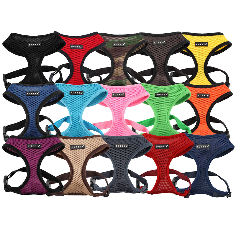 Puppia Dog Harness small dog and medium dog harness - Super soft and comfortable in many colours - Also usable as Puppy Harness - Anti Pull Dog Lead, Wine Red, S - PawsPlanet Australia