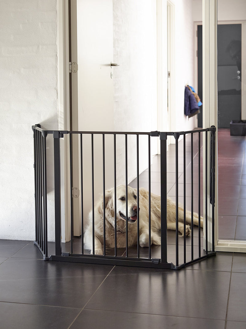 Scandinavian Pet Design SPD Extra Wide Flexible Pet Gate, Black - PawsPlanet Australia