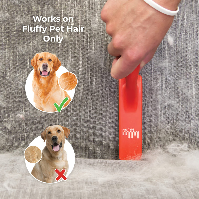 Lilly Brush - Fluffy Pets Brush pet hair remover for furniture, carpets, cat trees, bedding, curtains, couches and more! Brought to you by the pet hair experts at Lilly Brush, this product is ONLY for homes with LONG-HAIRED CATS & DOGS who shed SOFT, C... - PawsPlanet Australia