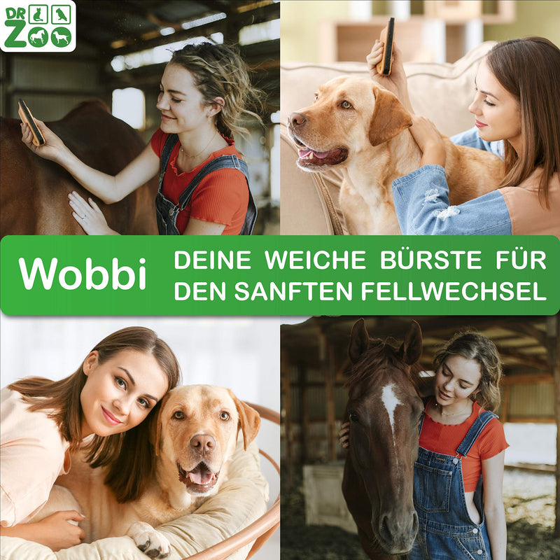 DR Zoo fur scraper Wobbi - The soft fur change helper, as a dog & horse brush, curry comb or accessory for your horse. For horses - PawsPlanet Australia