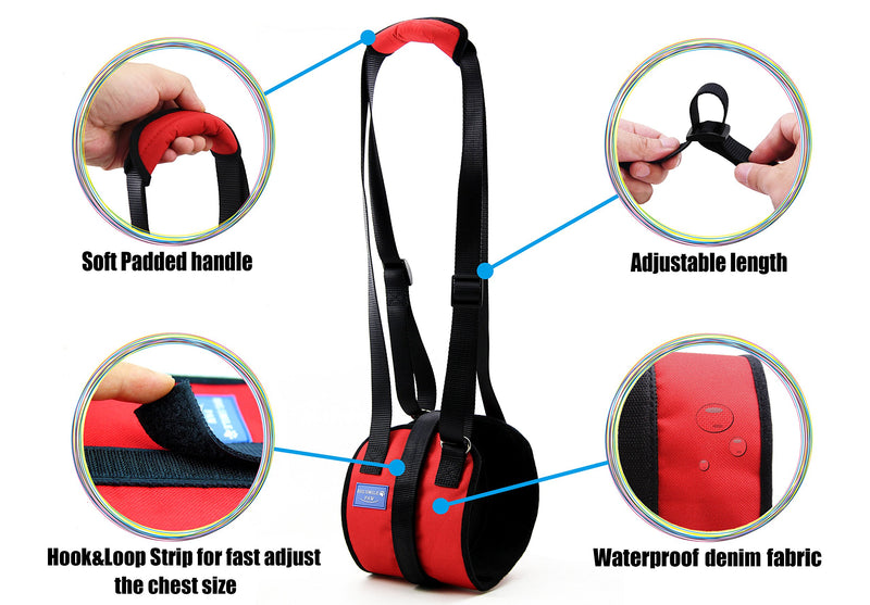 [Australia] - BIG SMILE PAW Dog Lift Support Harness,Height Adjustable Handle;Dog Mobility Harness with Handle 