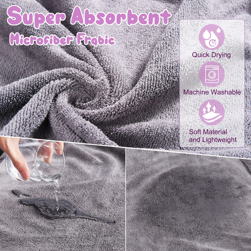 HezzLuv Microfibre Dog Towel Dog Bathrobe Super Absorbent Dog Drying Coats Pet Bathrobe Towels For Medium And Large Dogs, Quick Drying, Adjustable, For Pets Dogs And Cats, L - PawsPlanet Australia
