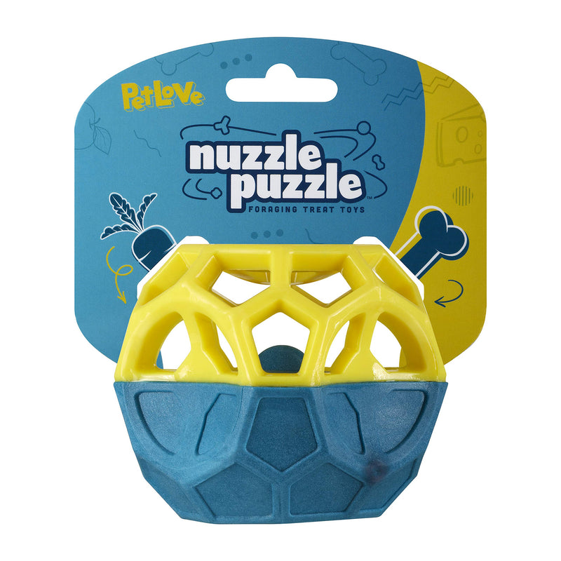 PetLove Nuzzle Puzzle Cube, Interactive, Dual Textured, Enrichment, Foraging Dog Treat Toy with Squeaker, Fill with Treats, Paste and Food - PawsPlanet Australia