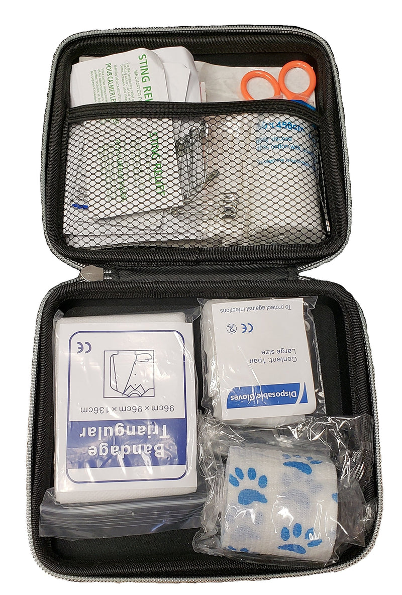 [Australia] - M.I. Pet's - 76 Piece Pet First Aid Kit with a Collapsible Food or Water Bowl 