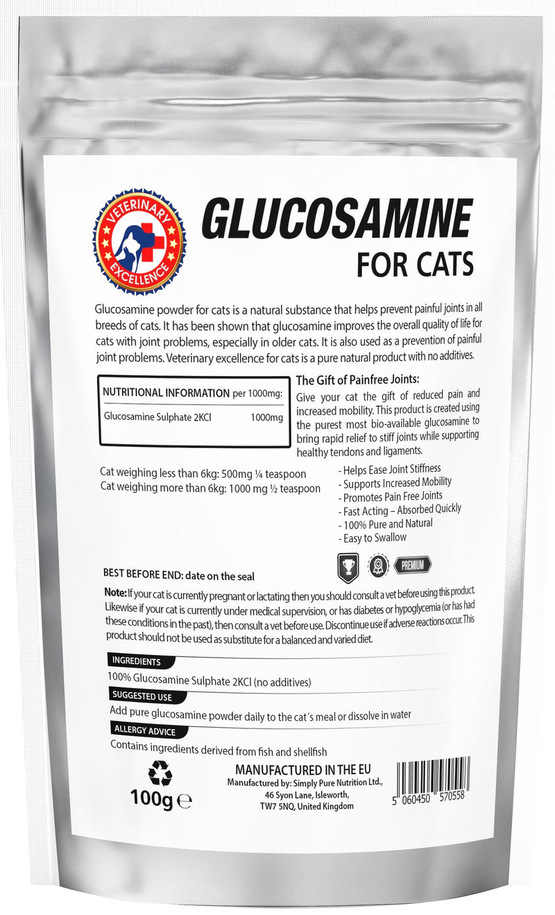 Glucosamine for Cats 100 g (Pack of 1) - PawsPlanet Australia