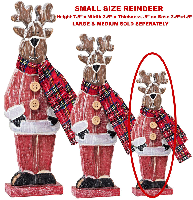 Zilo Novelties Reindeer Decor Farmhouse Christmas Deer Decor for Mantle, Centerpiece and Table. Holiday Table Display (Small) Small - PawsPlanet Australia