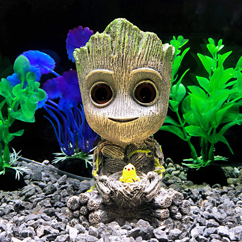 AnxunJim Aquarium Groot Air Bubbler Decorations Fish Tank Air Stone Set - PawsPlanet Australia