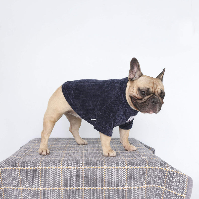 iChoue Pet Dog Winter Warm Sweater Clothes Turtleneck Pullover Medium Blue - PawsPlanet Australia