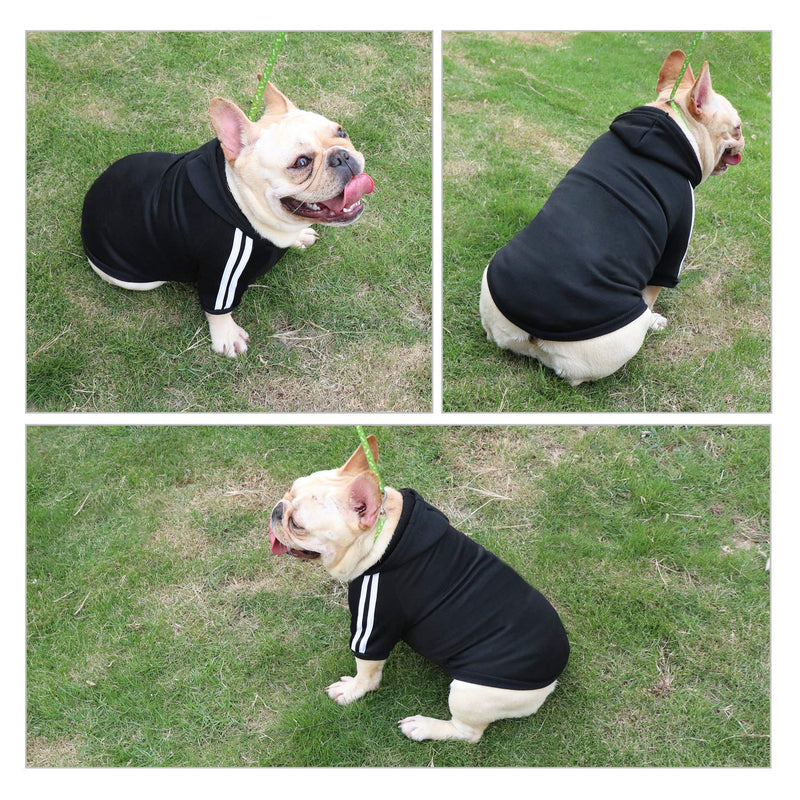 QiCheng&LYS Dog Hoodies Clothes,Pet Puppy Cat Cute Cotton Warm Hoodies Coat Sweater (L, Red/Black) L - PawsPlanet Australia