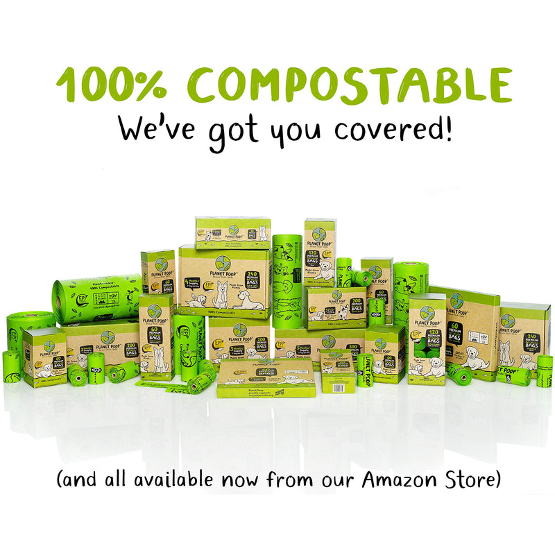 Biodegradable Poop Bags, Dog Waste Bags Compostable, Unscented, Vegetable-Based & Eco-Friendly, Premium Thickness & Leak Proof, Easy Detach & Open, Highest ASTM D6400 Pet Supplies Supports Dog Rescue 200 Count Single Large Roll - PawsPlanet Australia