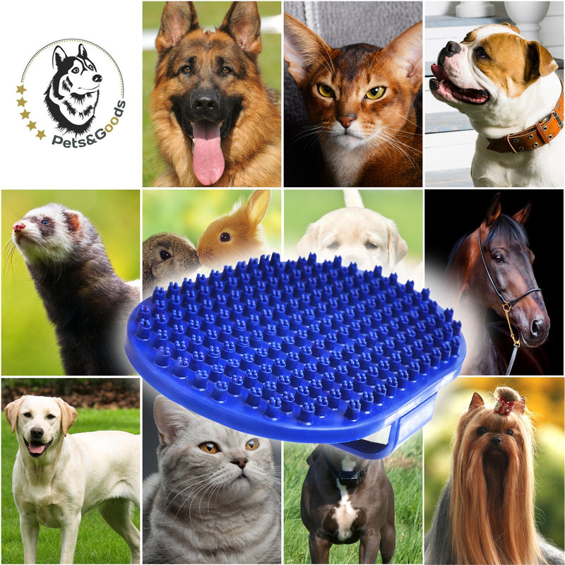 Dog Grooming Brush - Dog Bath Brush - Cat Grooming Brush - Dog Washing Brush - Rubber Dog Brush - Dog Hair Brush - Dog Shedding Brush - Pet Shampoo Brush for Dogs and Cats with Short or Long Hair Basic - PawsPlanet Australia