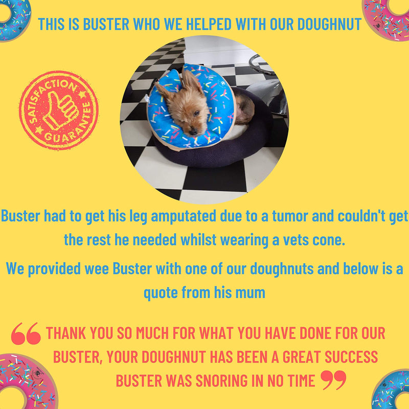 Inflatable Dog Collar | Great Alternative to a Dog Cone or a Dog Cone Collar | Our Super Comfy Dog Doughnuts Make Excellent Recovery Collars For Dogs | Suitable for Small Dogs (Blue) Blue - PawsPlanet Australia