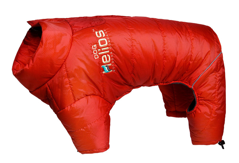 DOGHELIOS 'Thunder-Crackle' Full-Body Bodied Waded-Plush Adjustable and 3M Reflective Pet Dog Jacket Coat w/ Blackshark Technology, Small, Grenadine Red - PawsPlanet Australia