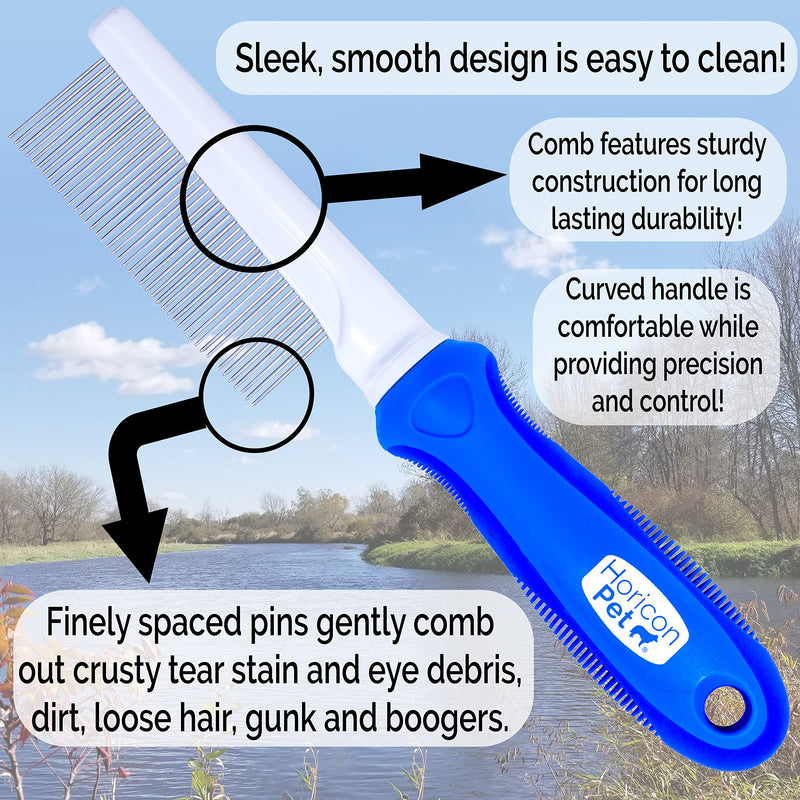 Horicon Pet 45 Pin Face & Finishing Comb With Stainless Steel Metal Teeth - Dogs, Cats & Small Animals for Removing Matted Fur, Knots & Tangles - PawsPlanet Australia