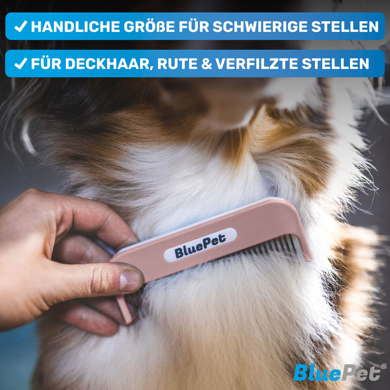 BluePet "Magic Comb" patented with rotating & yielding teeth - For long-haired dogs and cats - Removes knots and untangles the fur - Also for humans Pink - PawsPlanet Australia