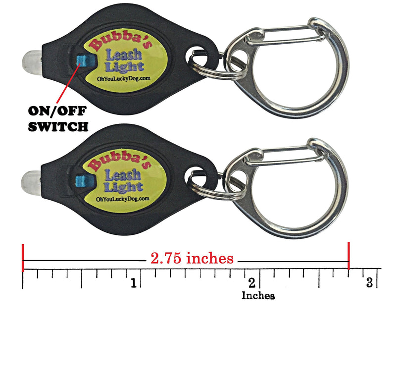 [Australia] - Dog Light, Dog Collar Light, Bubba's Leash Light - (NEW VERSION) 2 Per Pack - For Dog Walks & Backyard Monitoring. Attaches to Leash, Dog Collar, Harness. Great For Small & Large Dogs. (STEALTH BLACK) 