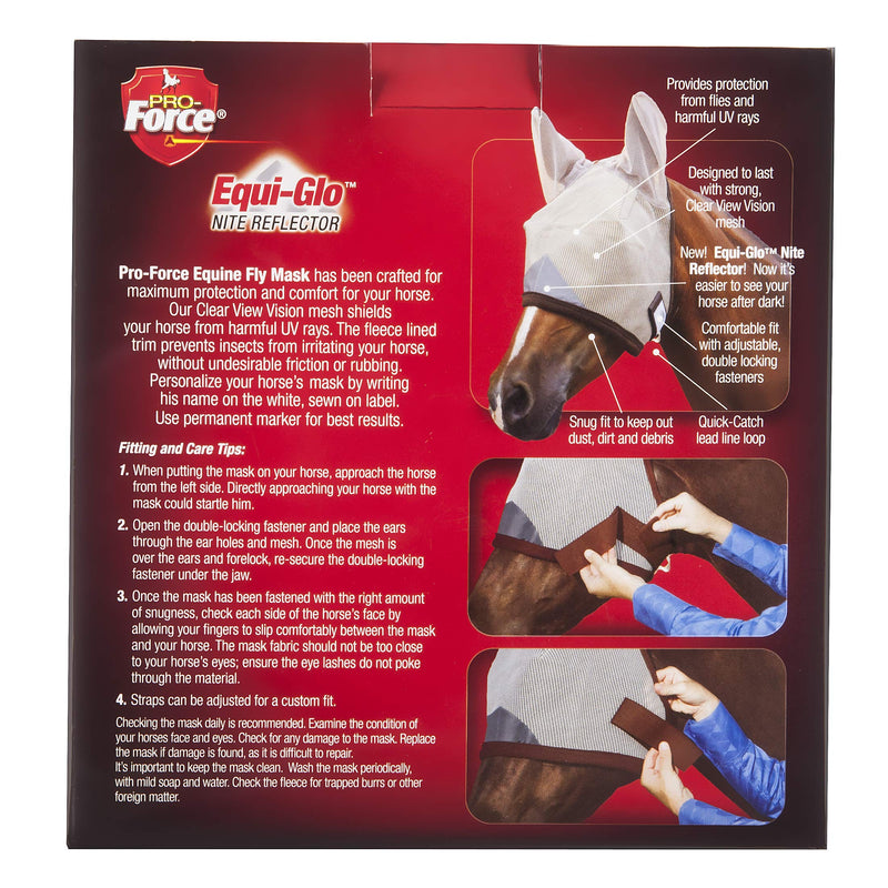 Pro-Force Equine Fly Mask | Horse Fly Mask with UV Protection | Adjustable Fit for Comfort | With Ears - PawsPlanet Australia