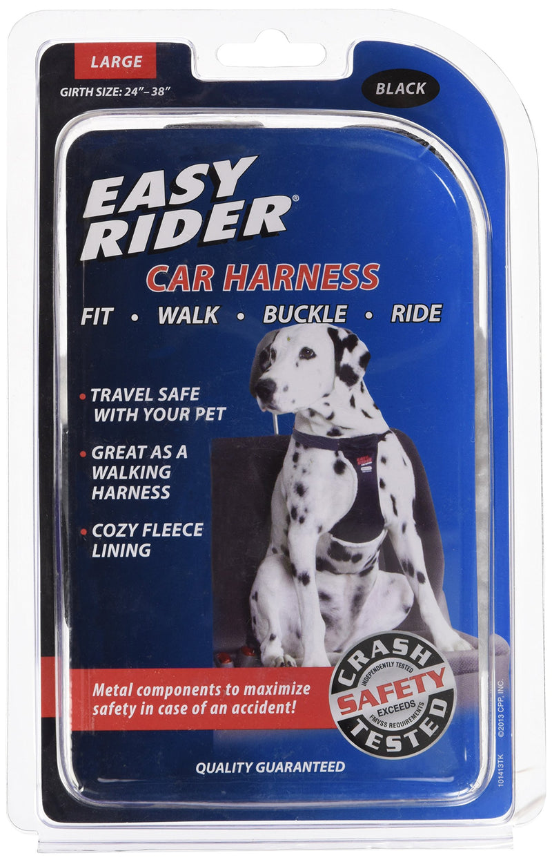 [Australia] - Easy Rider Car Harness for Dogs Large Black 