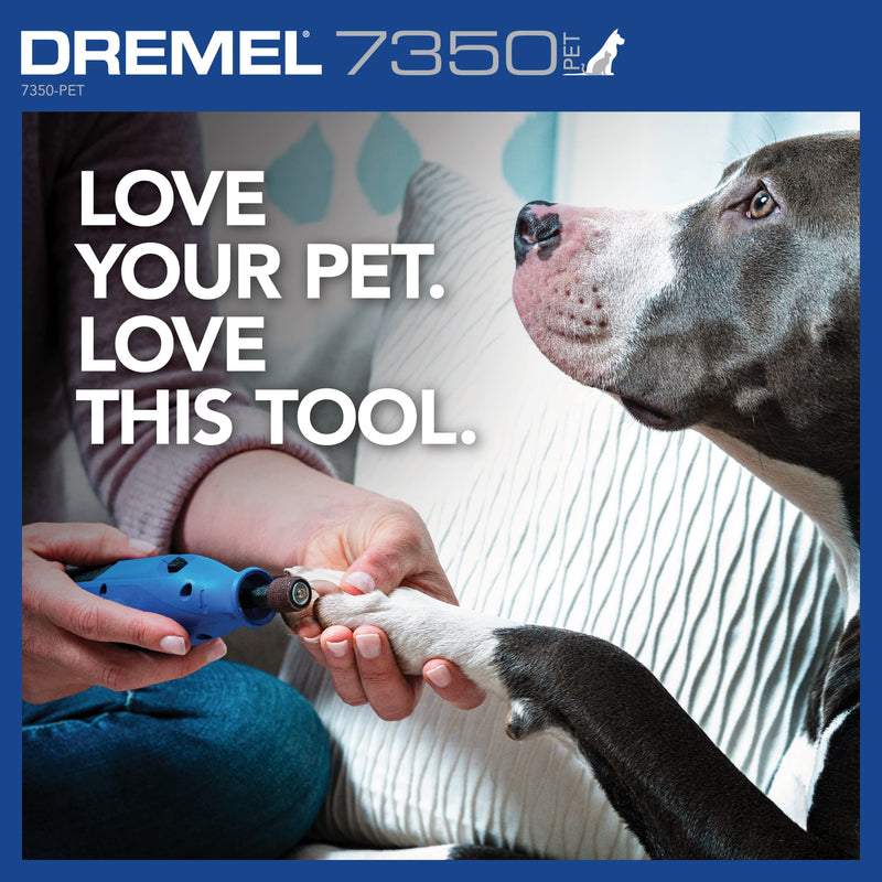 Dremel 7350-PET 4V Pet & Dog Nail Grinder, Easy-To-Use & Safe Nail Trimmer, Professional Pet Grooming Kit - Works on Large, Medium, Small Dogs & Cats New Model - PawsPlanet Australia