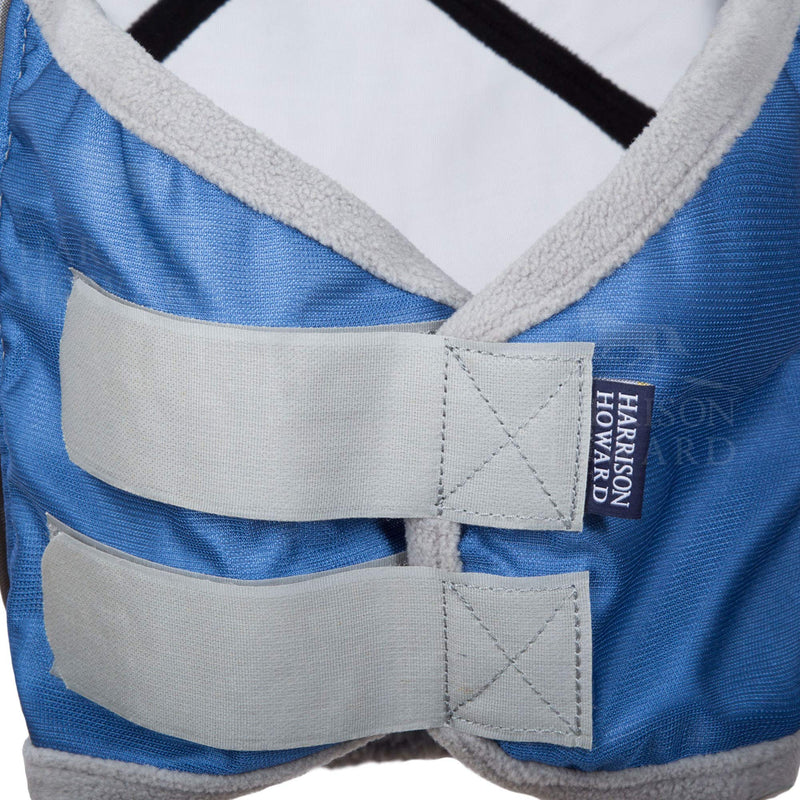 Harrison Howard CareMaster Pro Luminous Fly Mask Standard Aquamarine (S; Pony) - PawsPlanet Australia