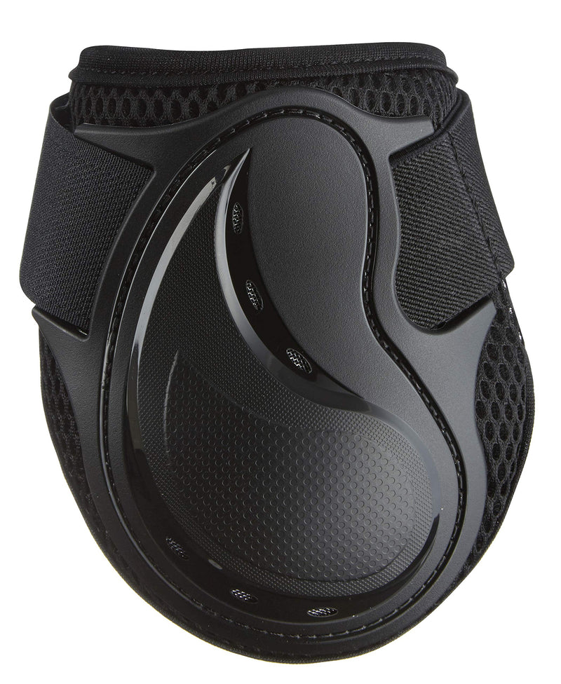 LeMieux Derby Projump Fetlock Horse Boots with Close Fitting Vented TPU Shell, Inner Lining & Cut Away Design - M Black - PawsPlanet Australia