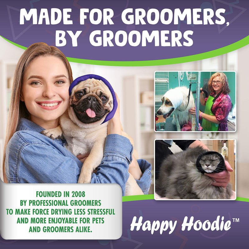 Happy Hoodie Purple Dog Grooming Hood, Reduces Stress and Anxiety- Two Sizes! (Small) S - PawsPlanet Australia