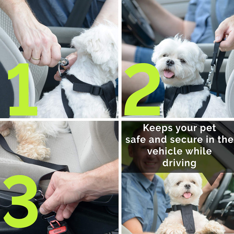 Dog Seat Belt Pet Dog Cat Car Seatbelt Safety Tether - 2 Pack - Adjustable Harness Belts Pet Leash - Heavy Duty Nylon Seatbelts - Universal Fit Cars Truck SUV - PawsPlanet Australia