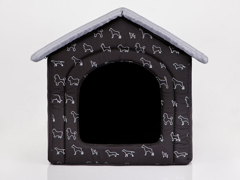 Hobbydog R4 BUDCWP14 Dog House R4 60 x 55 cm Black with Dogs 1.4 kg - PawsPlanet Australia