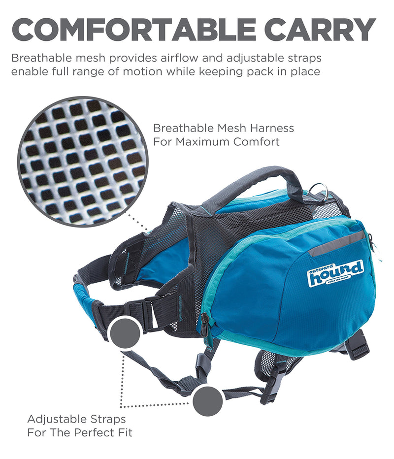 [Australia] - Daypak Dog Backpack Hiking Gear For Dogs by Outward Hound LG Blue 