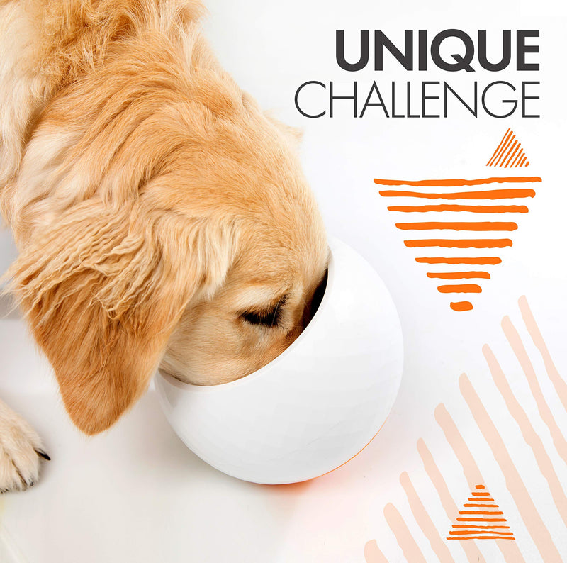 [Australia] - All Fur You Slow Feeder Dog Bowls Wobbler Cat Bowl Fun Feed Slower Eating Puzzle Maze Moving Food Bowls Extra Challenge Promotes Healthy Eating Foraging for Dogs to Slow Down Eating Large and Small Grey 