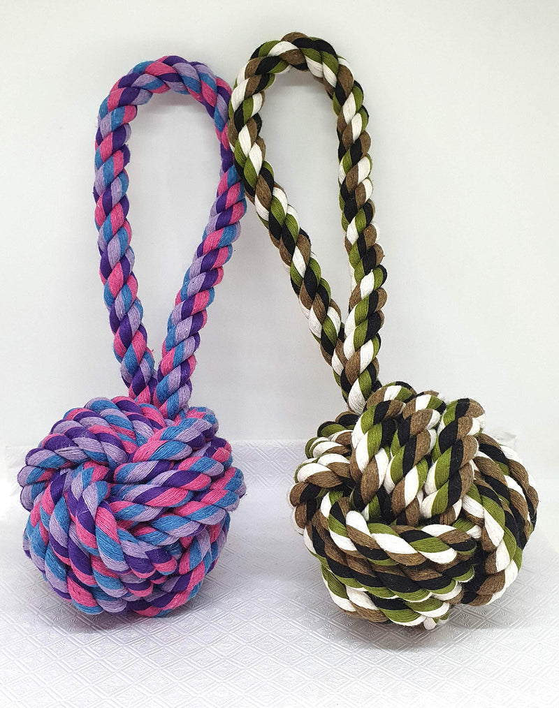 New G Line Fun Playing Rope Colourful Chewing Toy for Dogs Pets (Colour 2) Colour 2 - PawsPlanet Australia