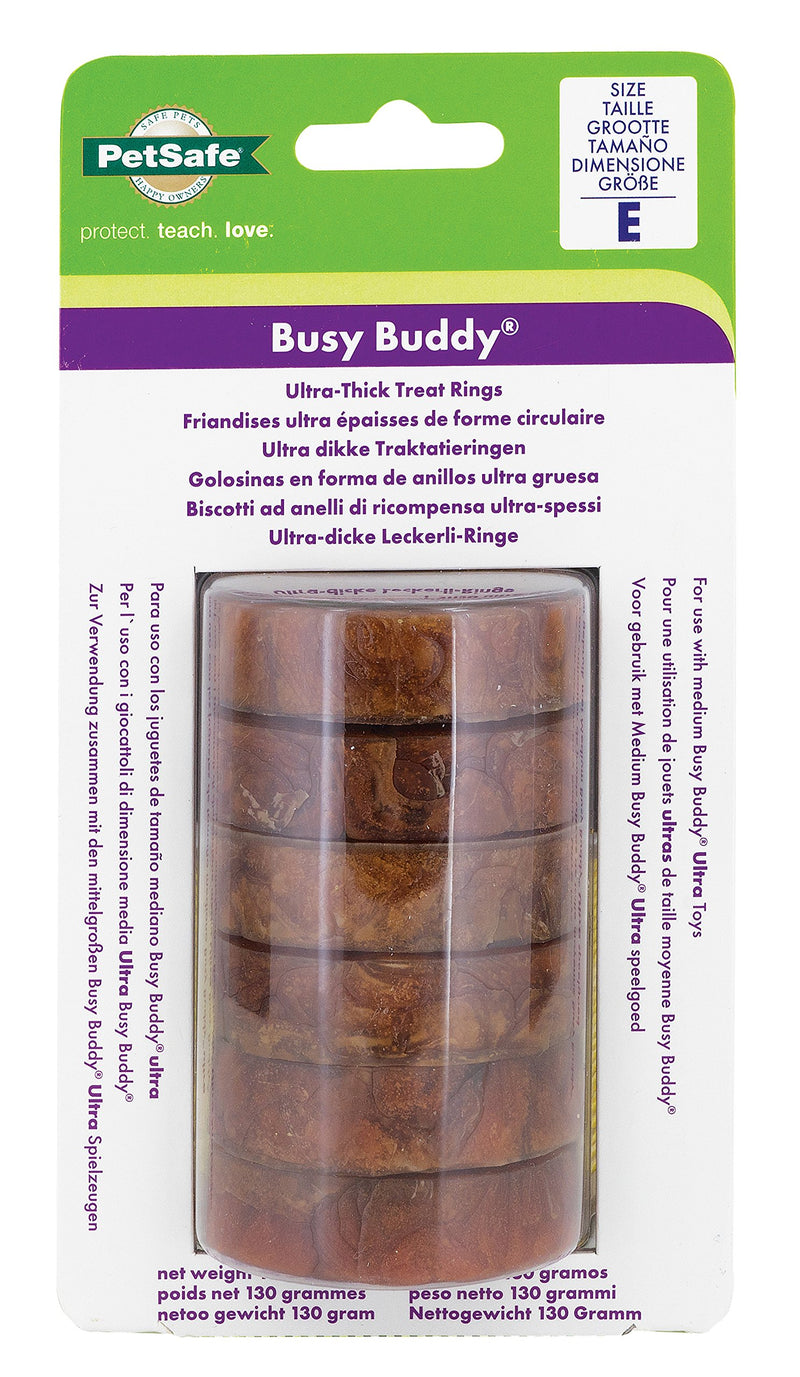 PetSafe Busy Buddy Ultra-Thick Treat Rings for Ultra Stratos, Woofer, Sub Dog Toys, Size E Brown E Rings - PawsPlanet Australia