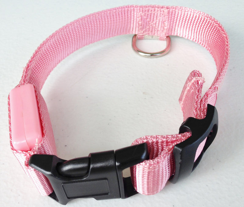 [Australia] - New Tech Junkies LED PET Glow Collar Dog Cat Night Safety Lead Adjustable Harness Flash Light Up Medium Hot Pink 