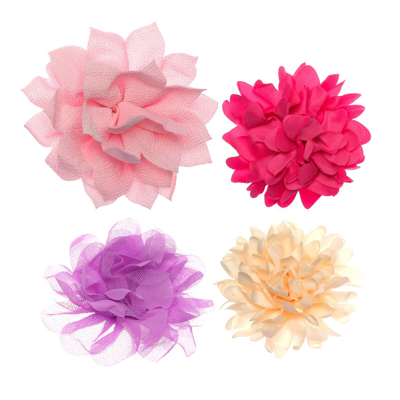 [Australia] - Dog Collar Flowers Accessory,Flower Charms Sliders for Dog Collars 4 Pack 