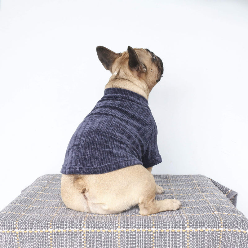 iChoue Pet Dog Winter Warm Sweater Clothes Turtleneck Pullover Medium Blue - PawsPlanet Australia