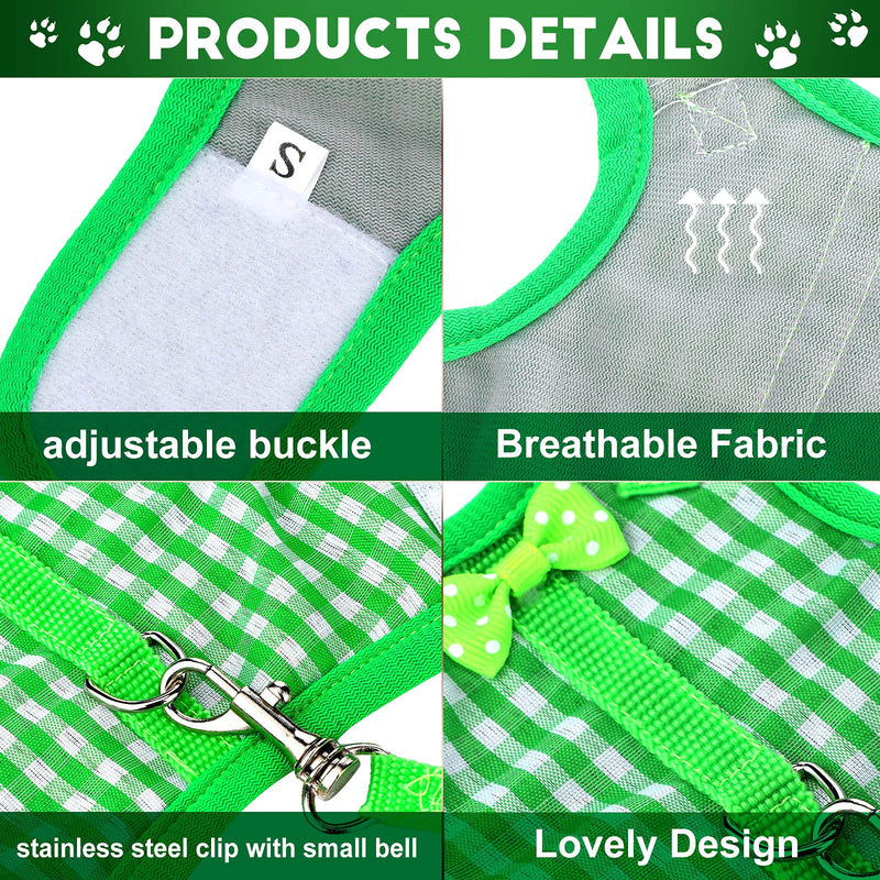 3 Pieces Guinea Pig Harness with Leash Small Pet Harness Fruit Plaid Pattern Adjustable Padded Walking Vest for Pet Hamster Ferret and Squirrel Small Animals (Pineapple, Blue, Green Plaid, Medium) Pineapple, Blue, Green Plaid - PawsPlanet Australia