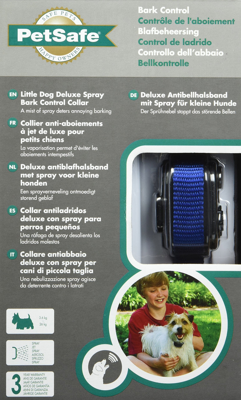 PetSafe Little Dog Deluxe Spray Bark Control Collar, Necks up to 50cm, Anti Bark, Dual Detection, Automatic Stimulation - PawsPlanet Australia