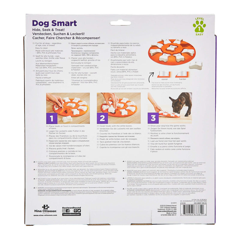 Nina Ottosson by Outward Hound Dog Smart Orange Interactive Treat Puzzle Dog Toy Level 1 (Easy) - PawsPlanet Australia