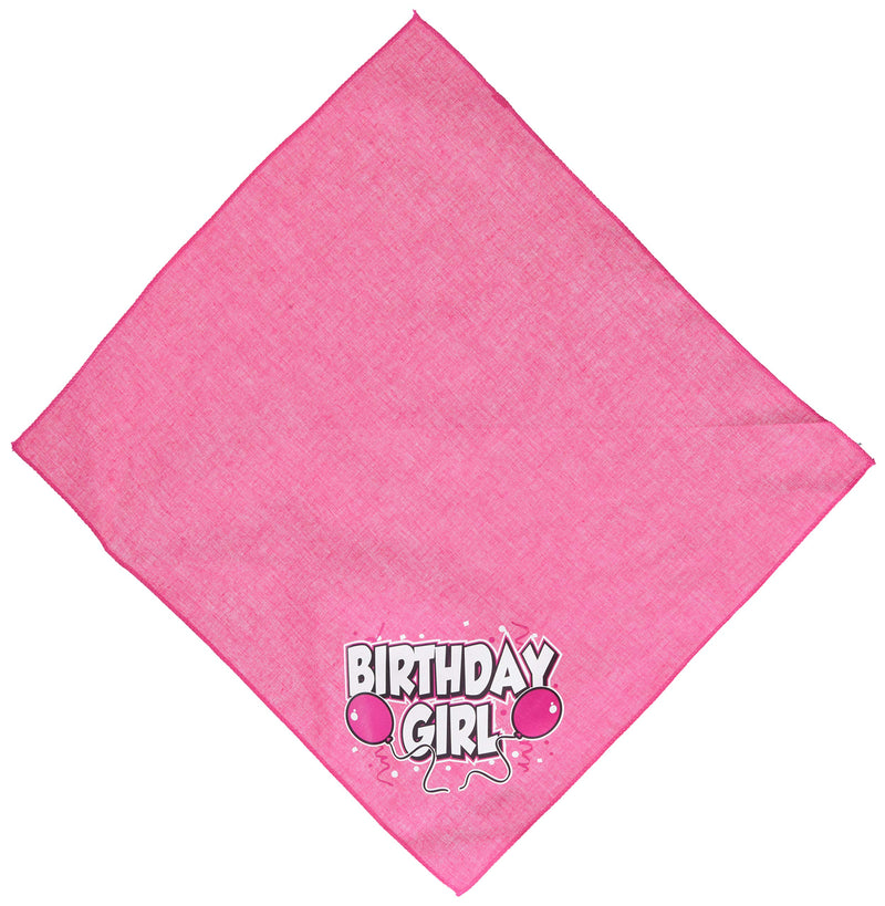 Mirage Pet Products Birthday Girl Screen Print Bandana for Pets, Small, Bright Pink - PawsPlanet Australia