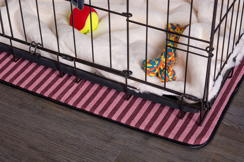 Bone Dry Striped Pet Cage Mat Small Cranberry - PawsPlanet Australia